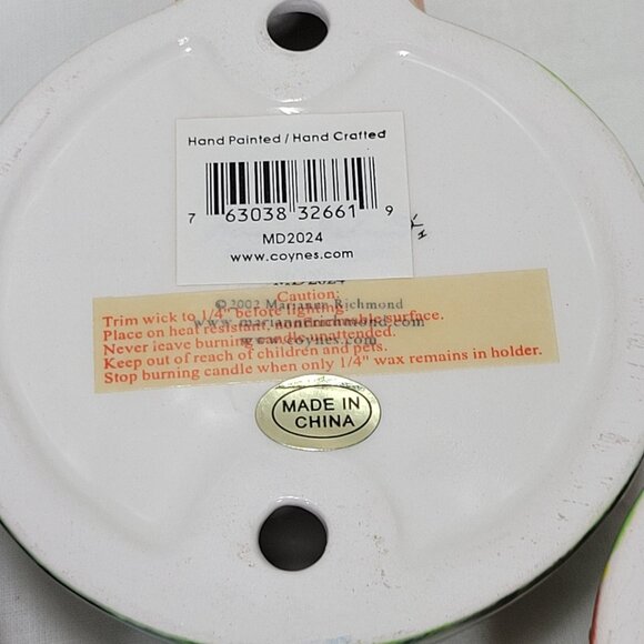 Set of 3 - Tea-light candle holder - ceramic - Hand Painted - Marianne Richmonds - Picture 6 of 16